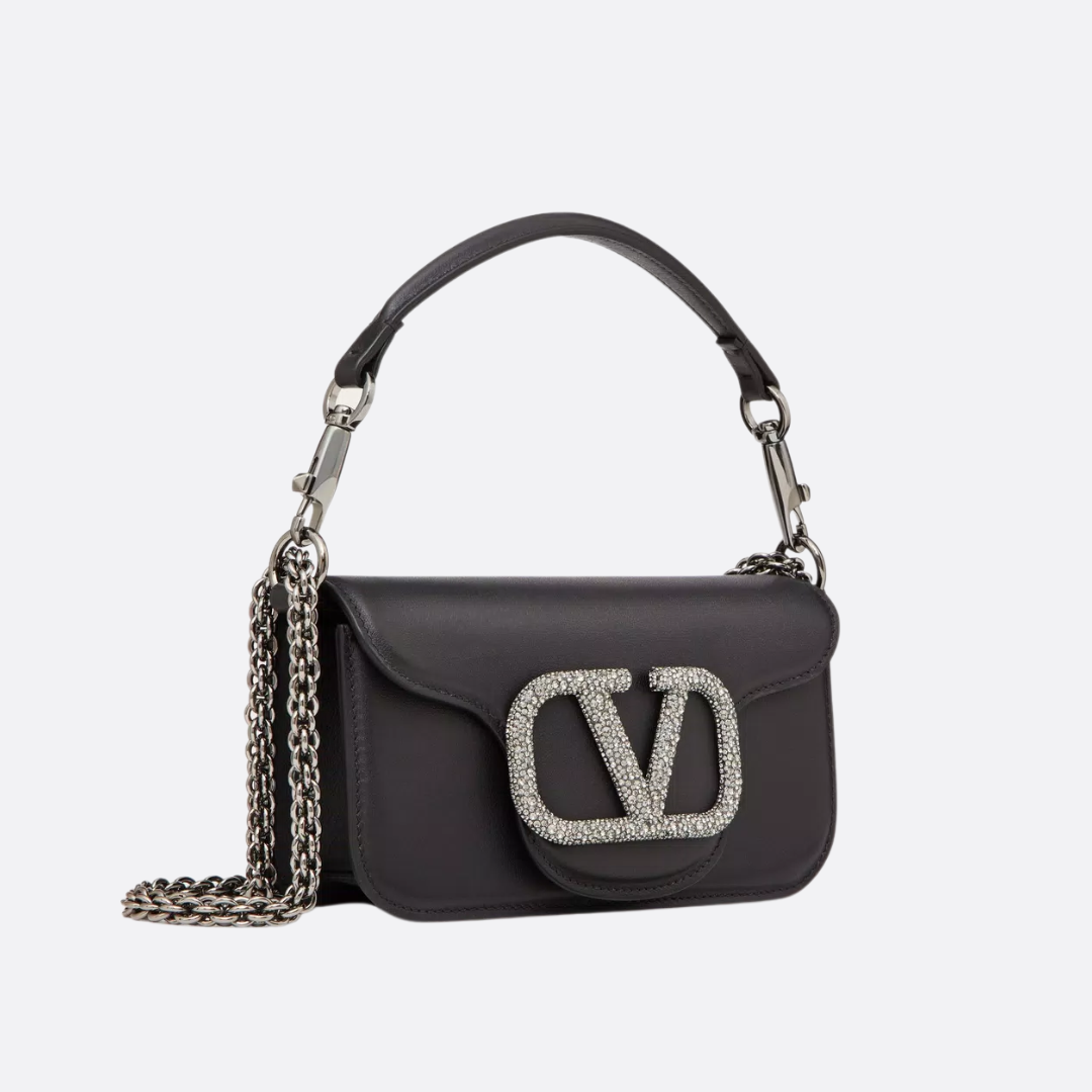 CARTERA DE HOMBRO PEQUEÑO LOCÒ DE VALENTINO GARAVANI CON LOGO DE JOYERÍA