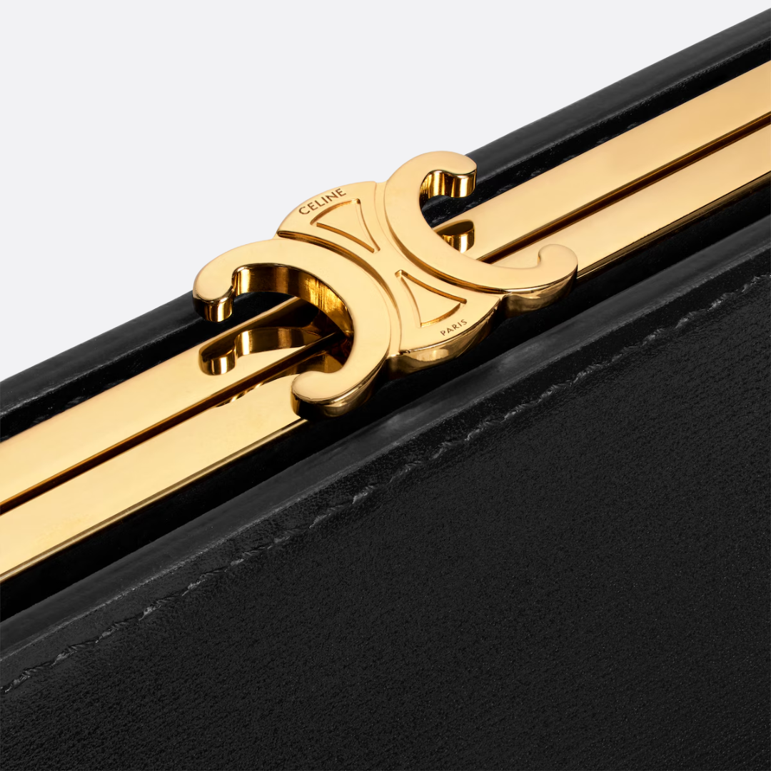 CARTERA MEDIANO CELINE ANTOINETTE DE PIEL DE BECERRO SATÉN – COLORES NATURALES