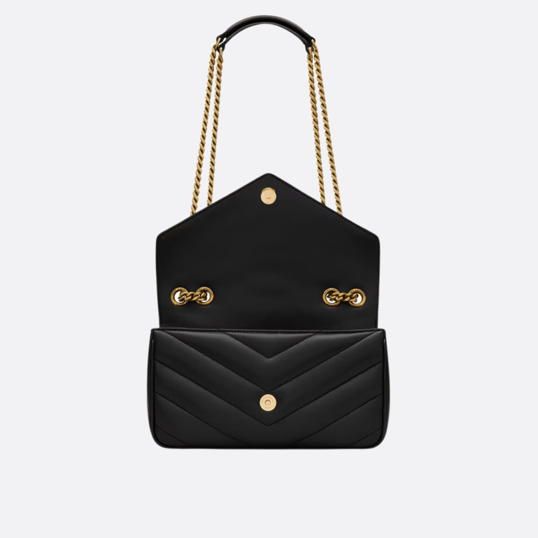 KIT DE FIRMA DE YSL: CARTERA LOULOU Y SANDALIAS OPYUM