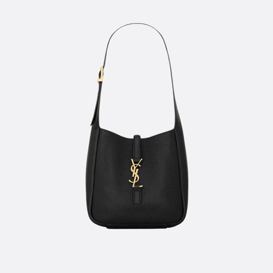 SAINT LAURENT – CARTERA BABY LE 5 À 7 SUAVE DE PIEL GRANULADA