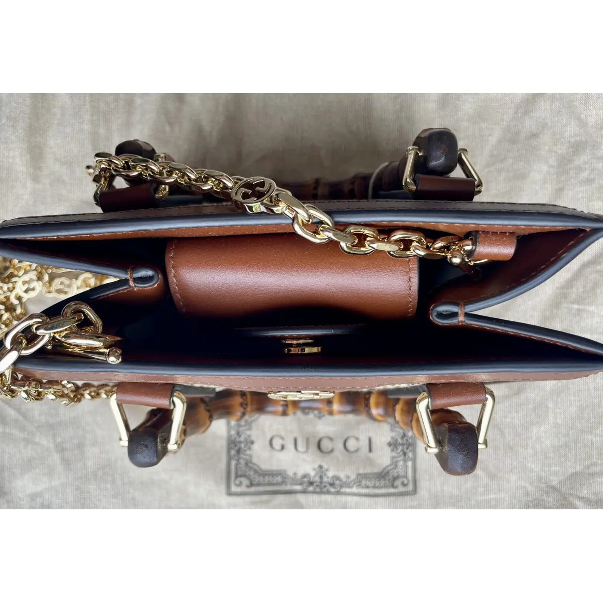 CARTERA TOTE PEQUEÑO GUCCI DIANA CON CRISTALES