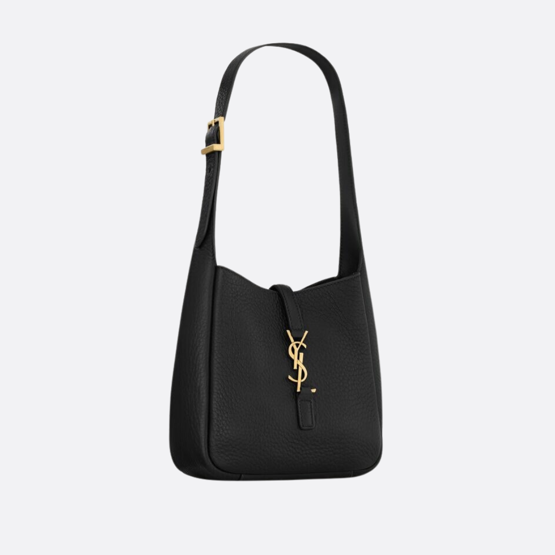 SAINT LAURENT – CARTERA BABY LE 5 À 7 SUAVE DE PIEL GRANULADA