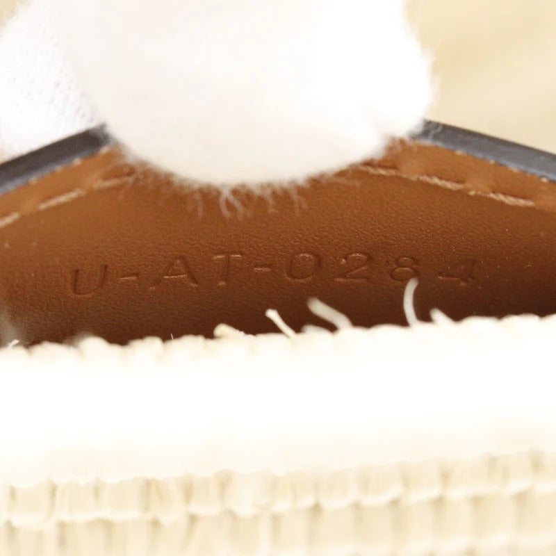 CESTA DE PAN CLÁSICA CELINE PEQUEÑA CON TRIUNFO TRENZADO DE RAFIA Y PIEL DE BECERRO